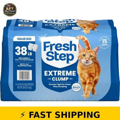 Fresh Step Extreme Cat Litter with Febreze, 38 lb, 4 Pack