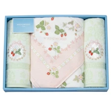 Nishikawa Bath Towel 1 Face Towel 2 100% Cotton Wedgwood Wild Strawberry Pink TT