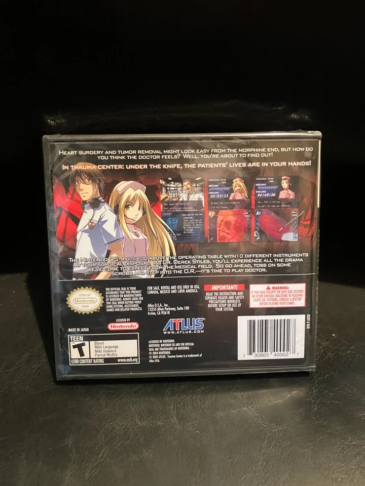 Ninendo DS Trauma Center Under the Knife Game *New Sealed* - Image 2 of 2