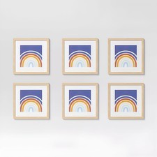  Set of 6 11" x 11" Matted to 8" x 8" Frame