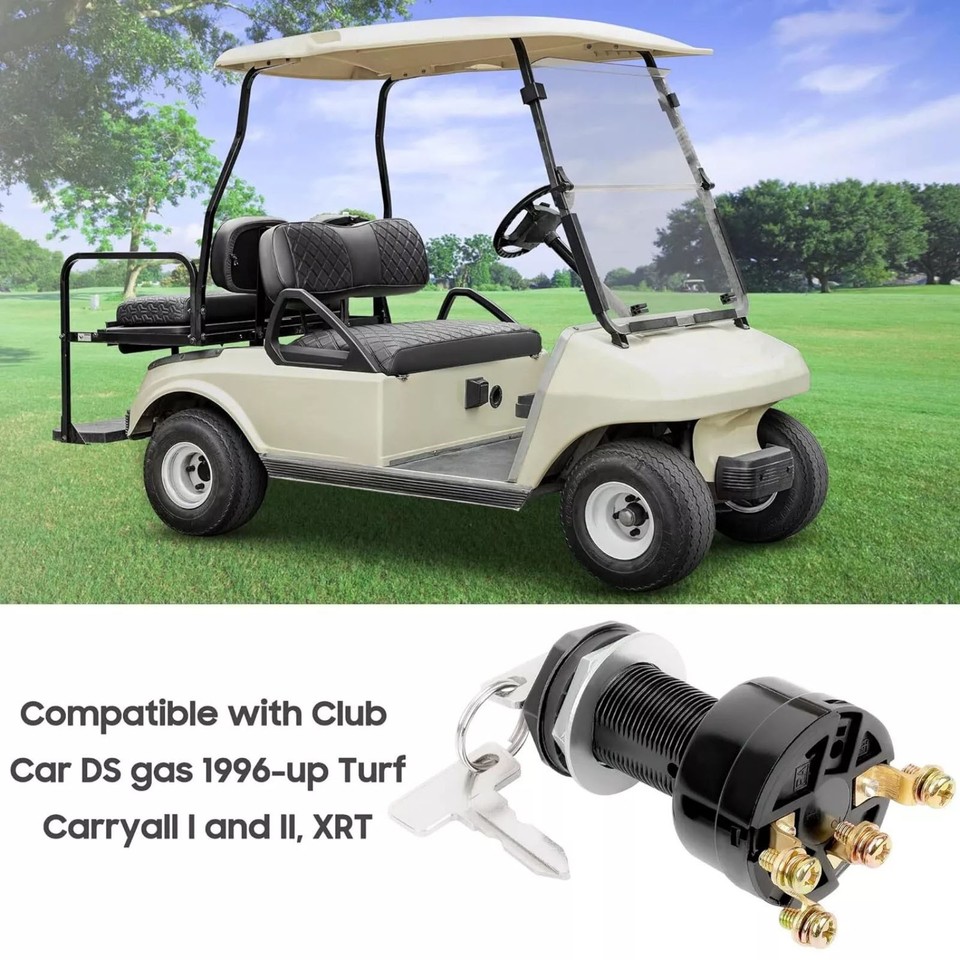 4-Terminal Ignition Key Switch 12V ON/OFF for Club Car DS Gas Golf Cart ...