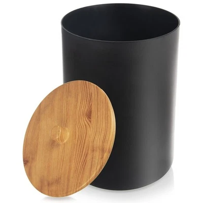 Poubelle de salle de bain NOIRE 7 l - Photo 1/4
