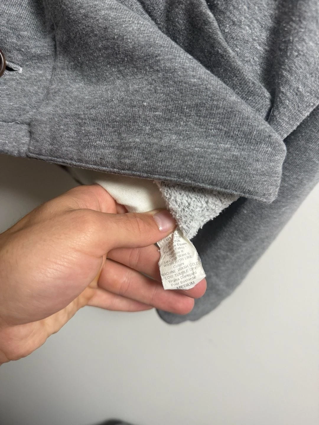 WvG Wolf vs GOAT Grey Knit Field Jacket image 7
