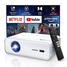 Aurzen EAZZE D1 Smart Projector with WiFi and Bluetooth, Netflix-Officially-Lice