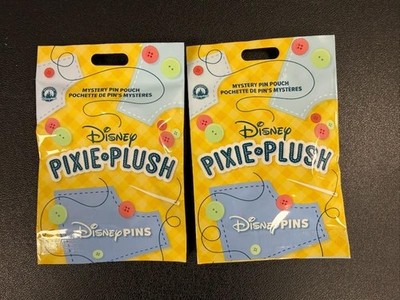 Disney Parks Trading Pins Mystery Bag Pixie Plush 5 Pin Set Sealed Lot Of 2