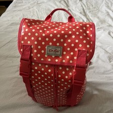 Cath Kidston Kids Backpack Polka Dot Spot Oil Cloth Pink Red White Rucksack Bag