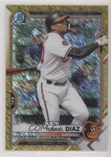 2021 Bowman Chrome Prospects Gold Shimmer Refractor 29/50 Yusniel Diaz 0c6