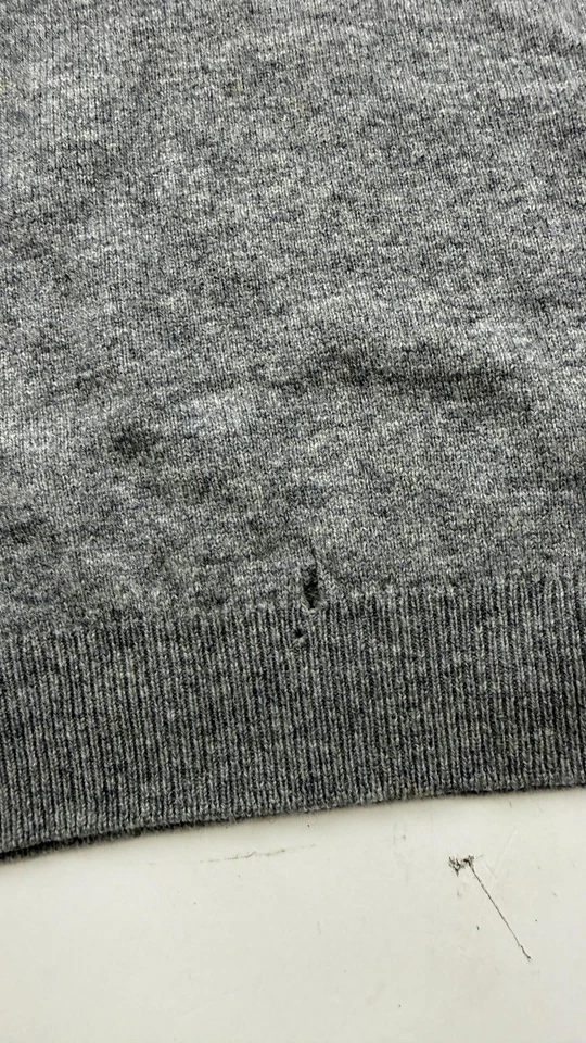 L.L.Bean свитер жилет мужской маленький серый ягненка шерсти V шеи пуловер сделано в Англии - Изображение 4 из 4