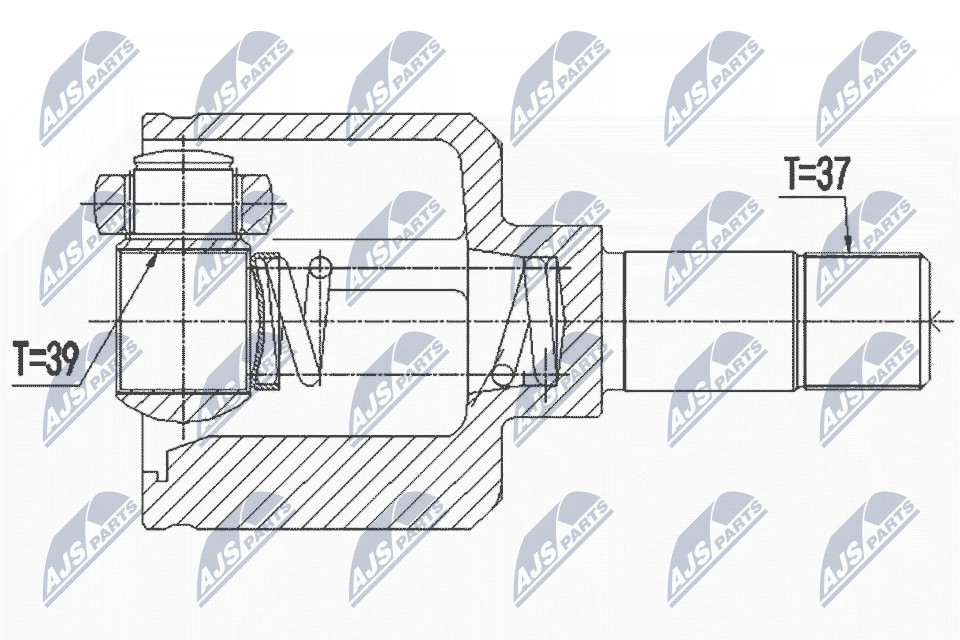 Front Left NTY NPW-PE-056 Joint Kit, drive shaft for CITROËN,PEUGEOT