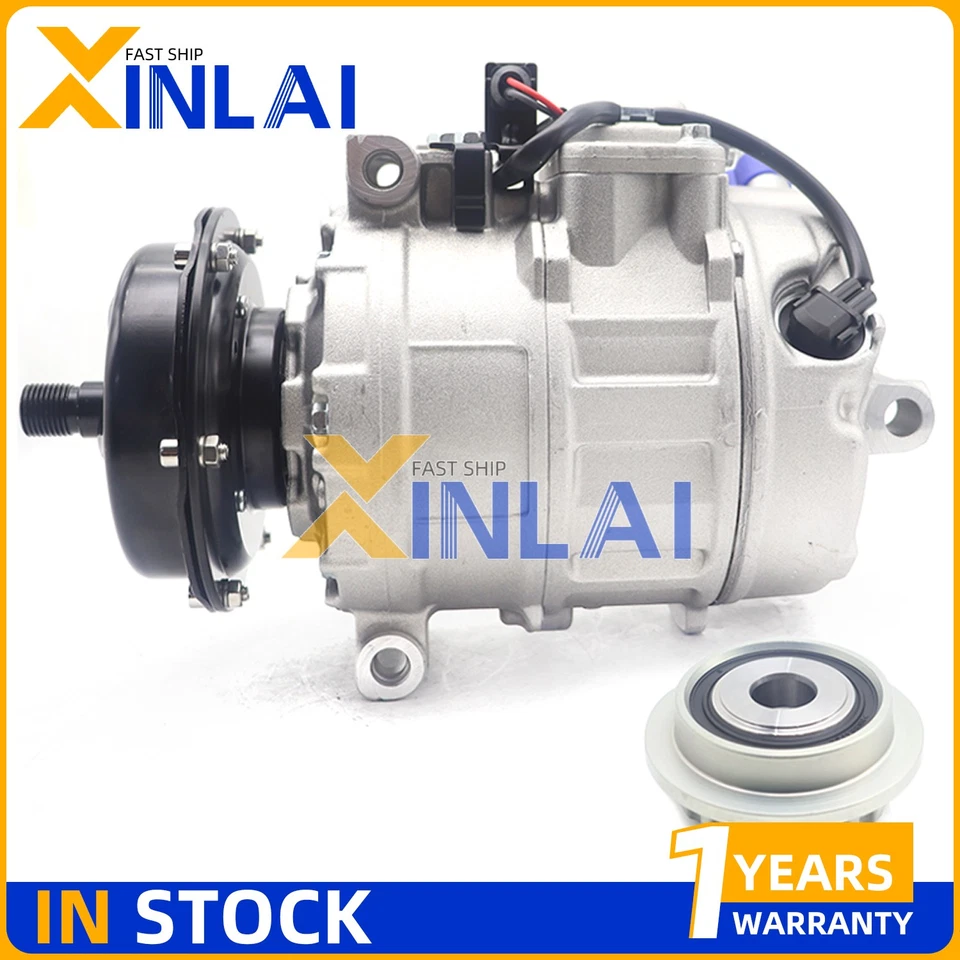 Compresor de aire acondicionado para Volkswagen Multivan Touareg Transporter 2.5 3.0 5.0 Foto 2 de 4