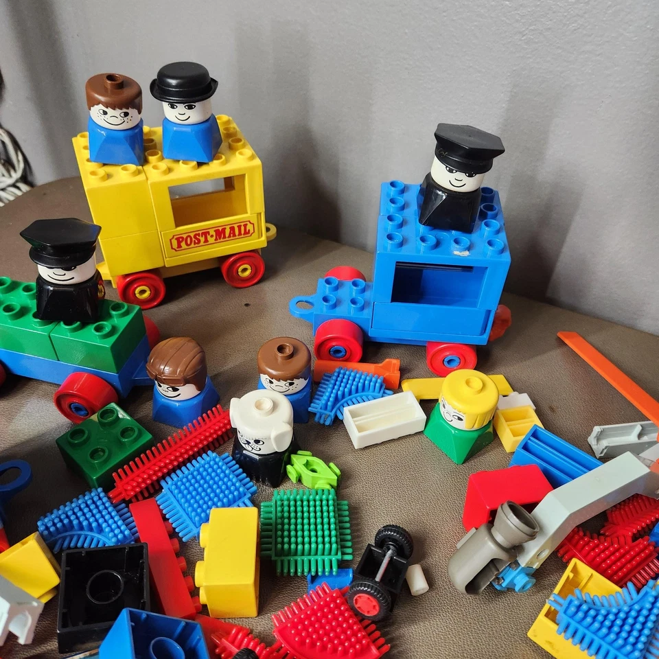 Lote de bloques de cerdas LEGO Fisher Price Construx de colección instrucciones figuras Foto 4 de 4