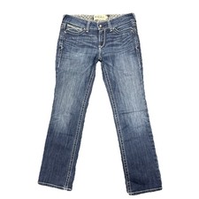 EUC Ariat Real Denim 29R Mid Rise Straight Wash Western Cowgirl Jeans