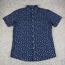 Rodd & Gunn Button Up Shirt Sports Fit Cotton Floral Blue Mens XL