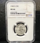 1940-D Washington Quarter NGC MS66