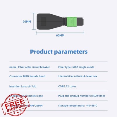 2pk MPO/APC 12 Core Fiber Loopback Adapter Tester