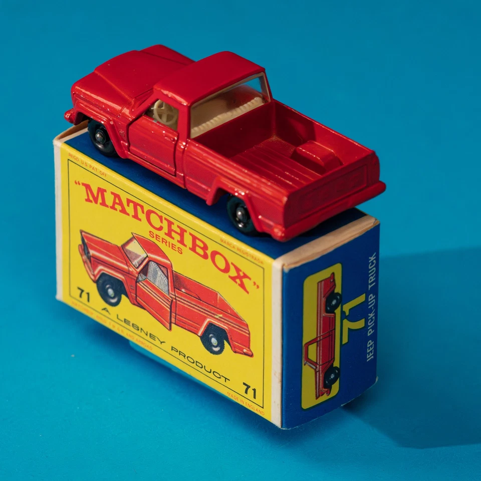 Matchbox Regular Wheels / MB 71 B2 Jeep Pick-Up Truck / 1964 MIB / Boxed - Image 3 of 4