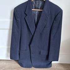 Christian Dior 80s Style Blazer Jacket Navy Striped Size M/L unisex