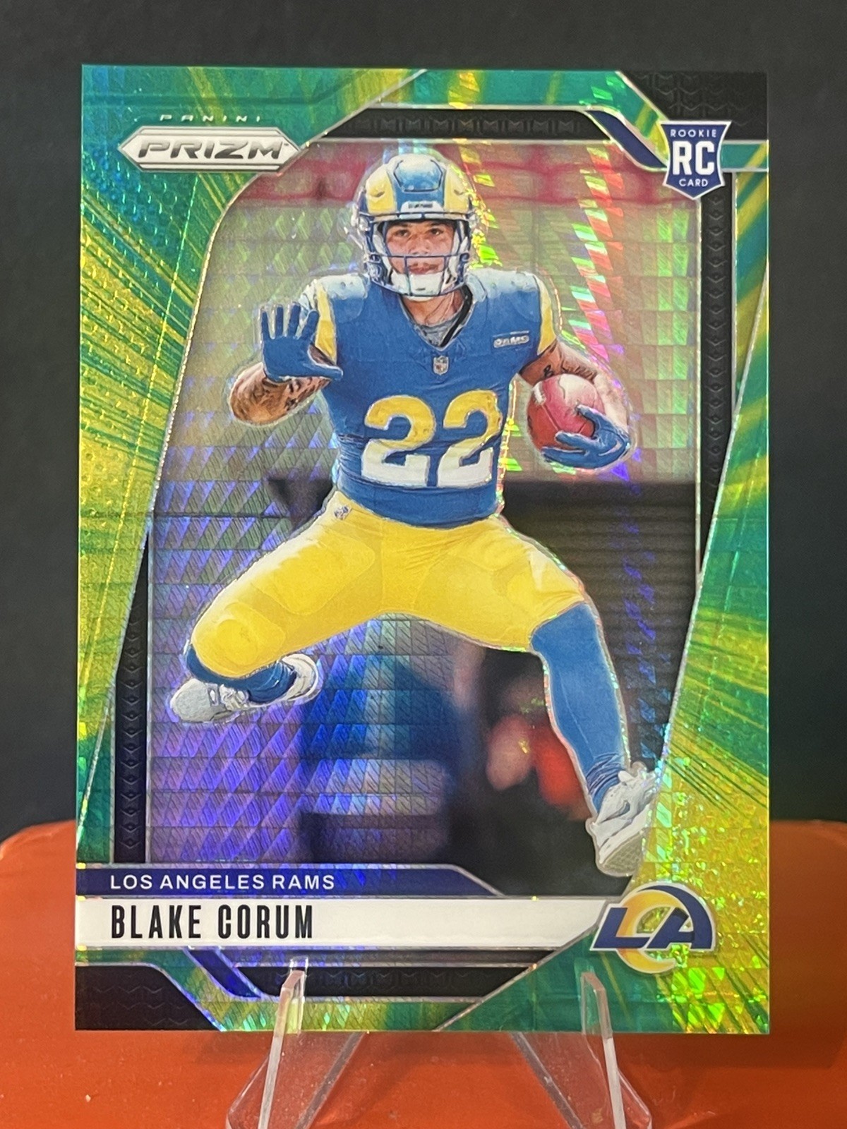2024 Prizm BLAKE CORUM Hyper Prizm /180 #308 Rookie RC Rams SP
