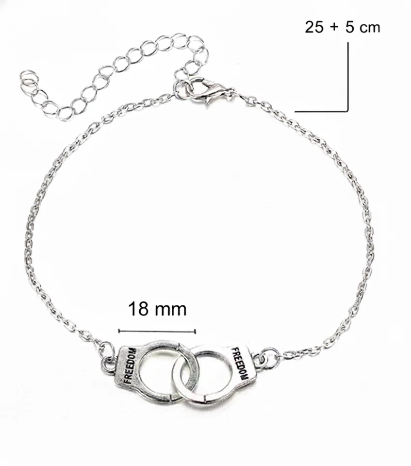 Cavigliera MANETTE ciondolo Freedom catena piede Argento Uomo Donna Estate Mare - Immagine 4 di 4