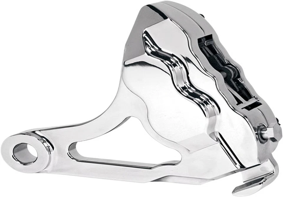 Kit de pinza de freno trasera Hawg Halters Inc 4 pistones - cromo motocicleta RKSTCC506 Foto 3 de 4