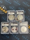 2011 American Silver Eagle 25th Anniversary 5Coin Set PCGS 70 Mercanti Signature