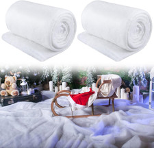 5 X 20Ft 2 Pack Large Snow Blanket Roll for Christmas Decor Artificial Fake Sn