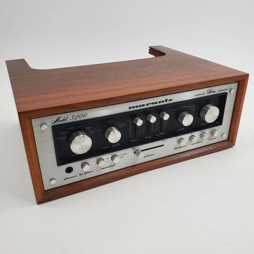 Vintage Marantz Model 3200 Stereo Control Console/Preamp Wood Enclosure Working
