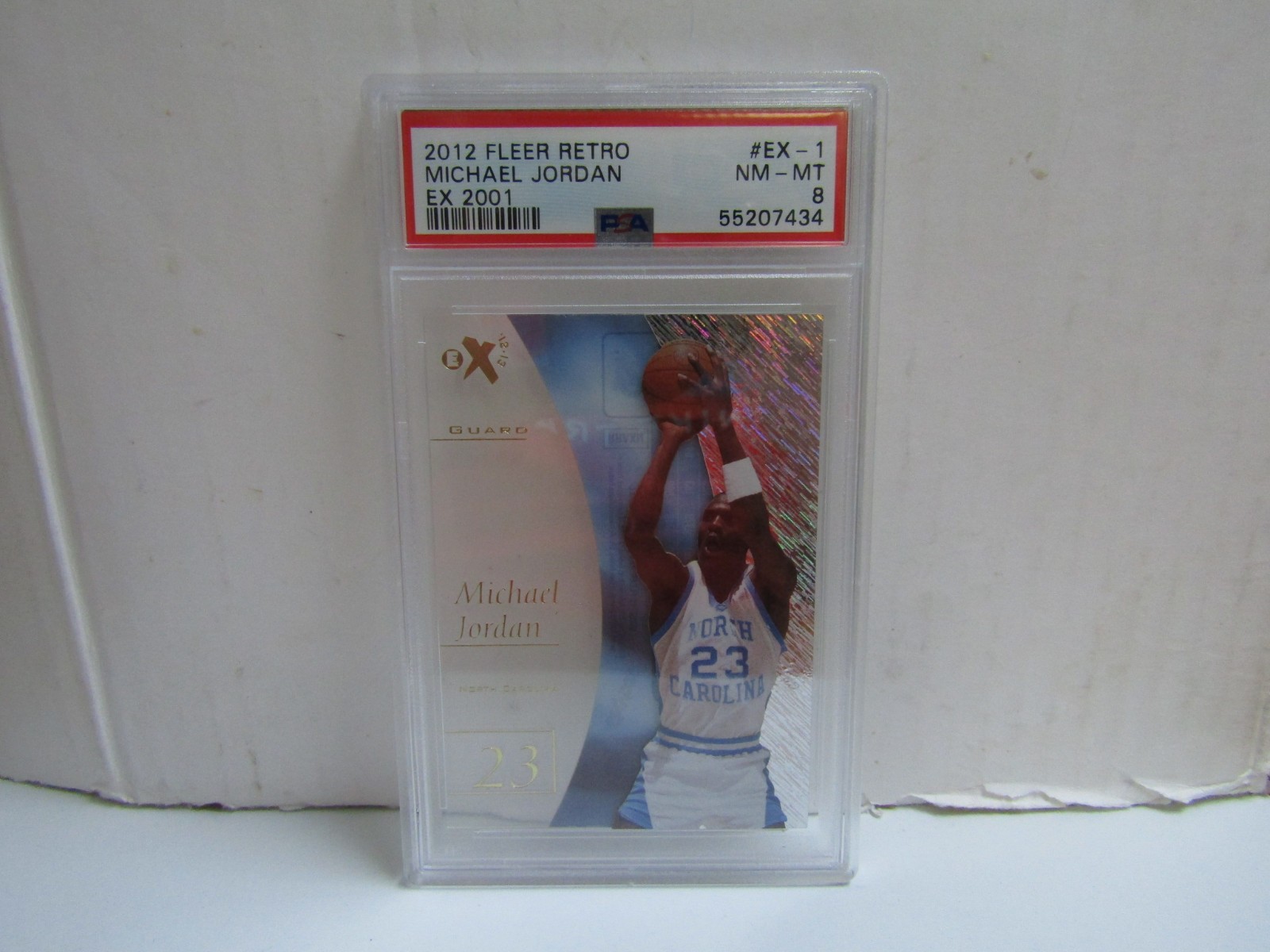 PSA 8 2012-13 Fleer Retro #EX-1 Michael Jordan EX 2001 UNC