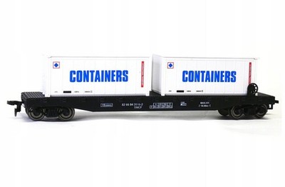 1:87 Freight Car with Two Containers, Model Railway, New Item, Scale 1:87