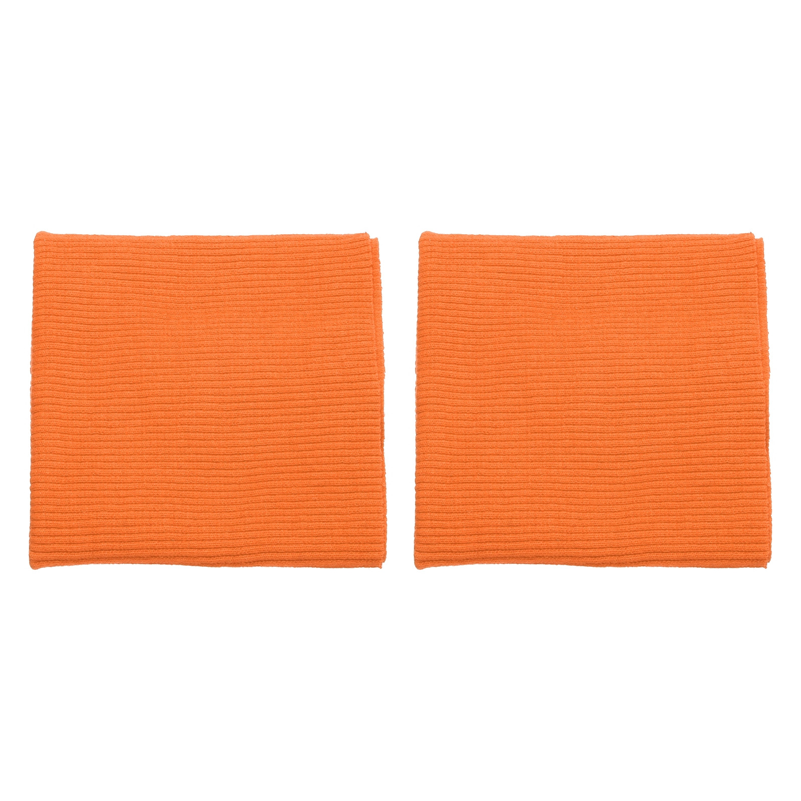 2pcs 7.5x9cm Elastic Cuffs Ribbed Trim Fabric Knit Stretch Band Reddish Orange