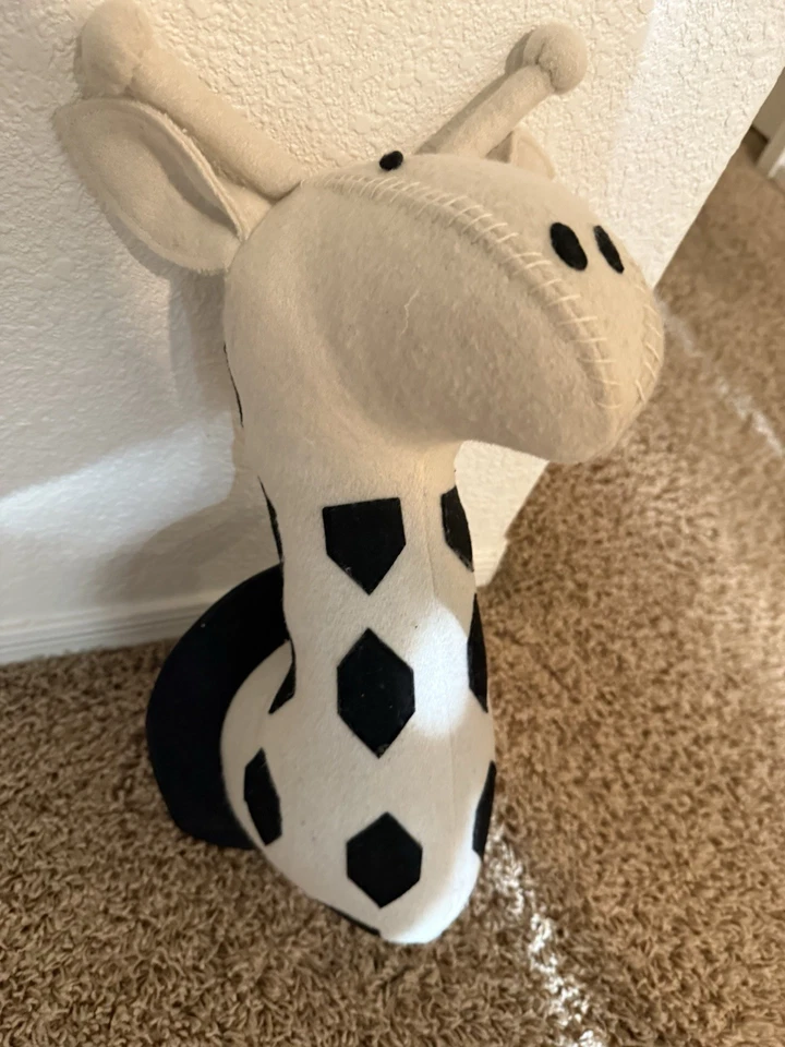 Jirafa de felpa de 19" para montaje en pared rara sala de juegos infantil HECHO EN LA INDIA Foto 2 de 4