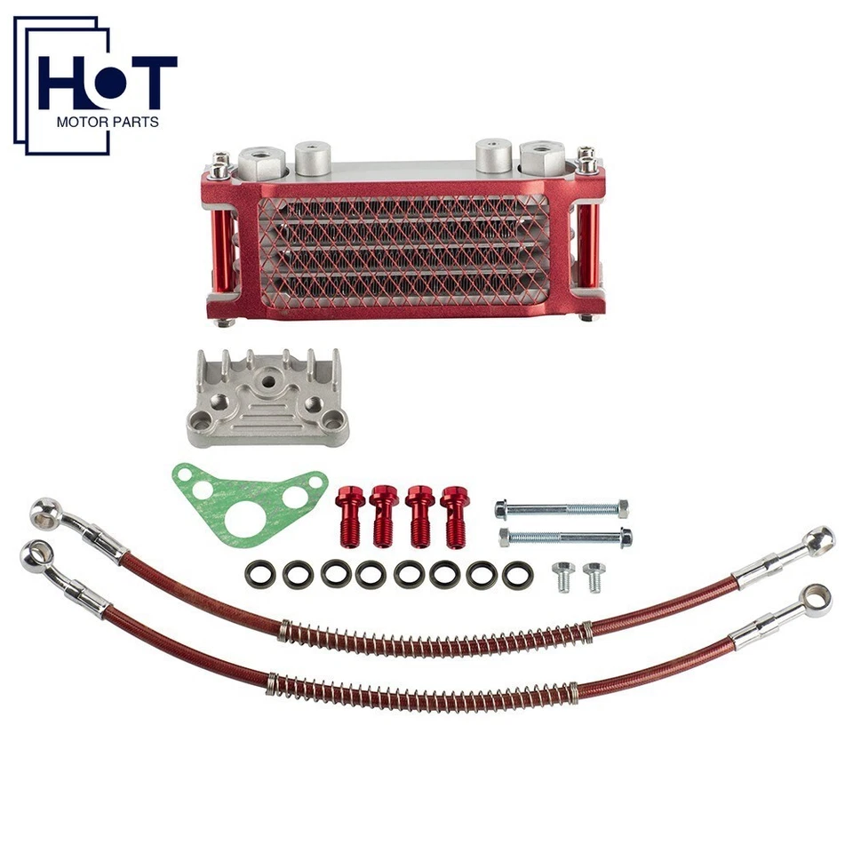 Kit de radiador de refrigeración de enfriador de aceite de motor universal para CRF XR KLX motocicleta Foto 3 de 4