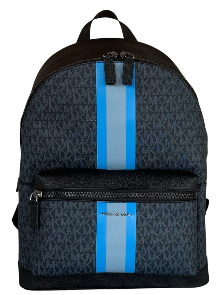 Michael Kors Cooper Large Backpack Center Stripe MK Blue | eBay