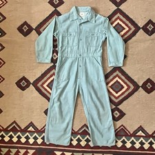 Vintage 40s Kids Denim Fruit Of Loom Playsuit Coveralls  Boys Size 12 Romper
