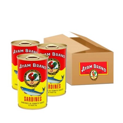 Ayam Brand Sardines in Tomato Sauce 425g x 4 Cans DHL SHIPPING