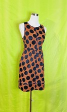 Maeve Anthropologie Rokin Size 4 Orange Blue Polka Dot Summer Wedding Dress