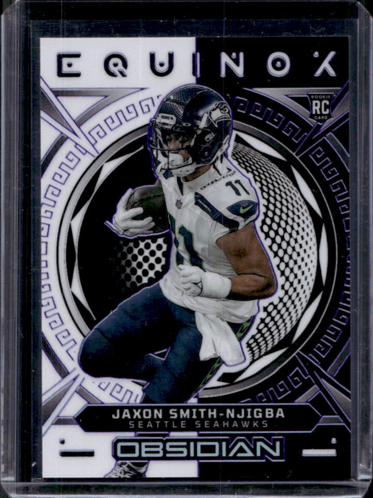 2023 Obsidian Jaxon Smith-Njigba Equinox RC Electric Etch Purple #55/75 Seahawks