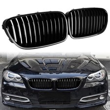 F10 Grille, Black Front Kidney 2010-2017 5 Series F10 Gloss Black Single Slats