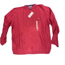 Chaps Mens Maroon Knit Pullover Crew Neck Sweater Long Sleeve Size XXL NWT