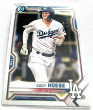 2021 Bowman Chrome Baseball Prospects Kody Hoese Los Angeles Dodgers #BCP-39