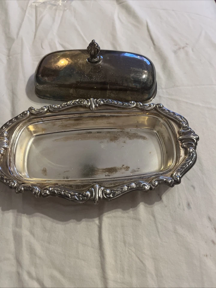 Vintage Sheridan Taunton Silversmiths Silver Plated On Brass Covered Butter Dish - Image 2 of 3