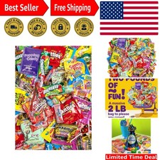 2 LB Bulk Assorted Candy Mix - Ideal for Parties, Trick or Treating, and More