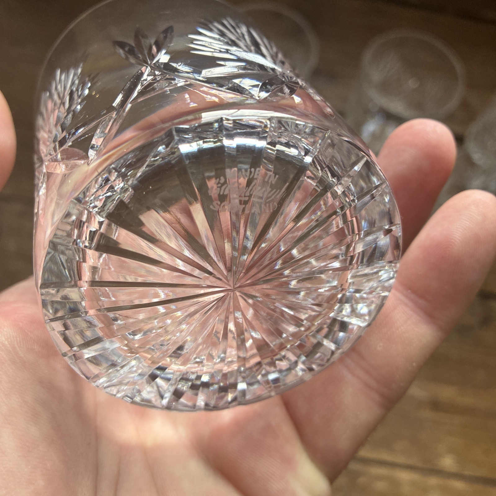 Set of 5 Vintage Edinburgh Crystal Whisky Glasses - Star of Edinburgh ...