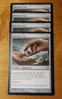 MTG 4x Witches' Eye, NM, Theros, Scry Equipment Artifact Casual Tap 1 Mana  | eBay