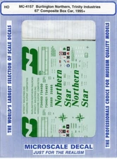 Microscale HO MC-4157 Burlington Northern Trinity Industries 67' Box Car 1995+