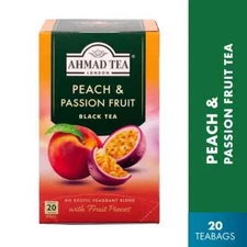 2x AHMAD TEA LONDON Peach & Passion Fruit Black Tea 100%