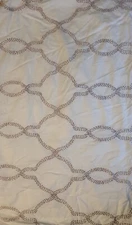 Hudson Park Signature Matelasse Queen Duvet cover Beige White Geometric