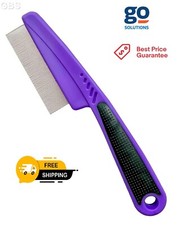 Flea Comb with Rubber Handle, Flea and Tick Comb for Dogs  Cats, Fine Tooth Dog