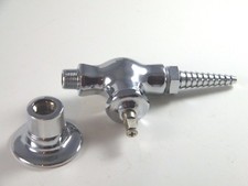 CHICAGO FAUCETS CHROME PLATED SINGLE WATER COCK VALVE 937-CP  NO HANDLE FLANGE