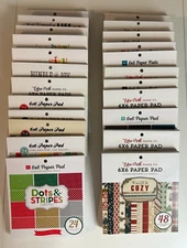Echo Park 6 x 6 Paper Pads Dots & Stripes & Other Variations Available-U Choose